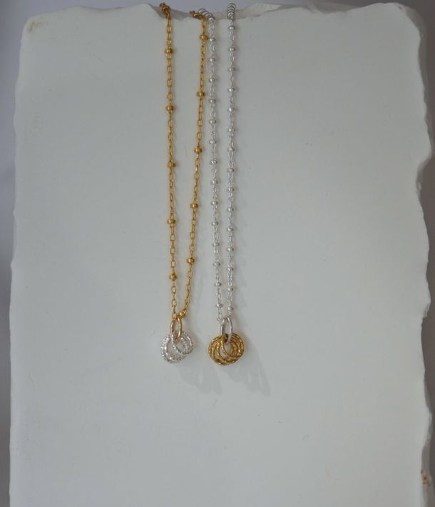 collier fin en gold filled et argent 925 femme