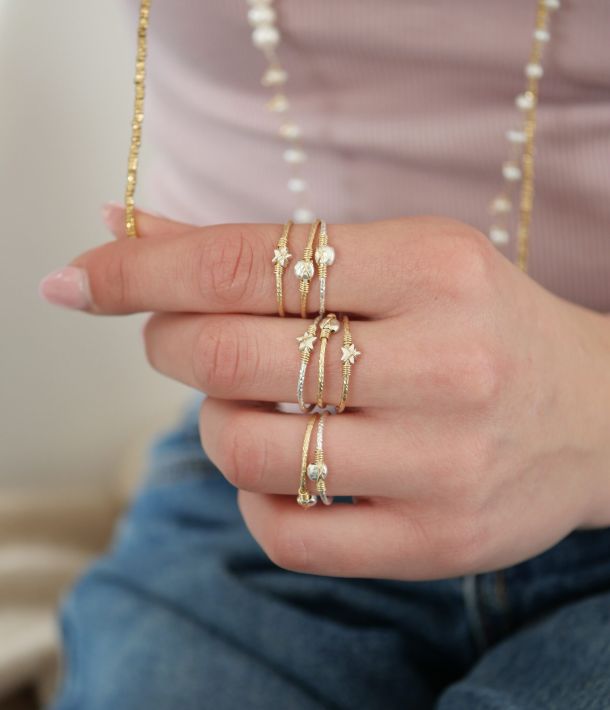 Bague fine femme ajustable