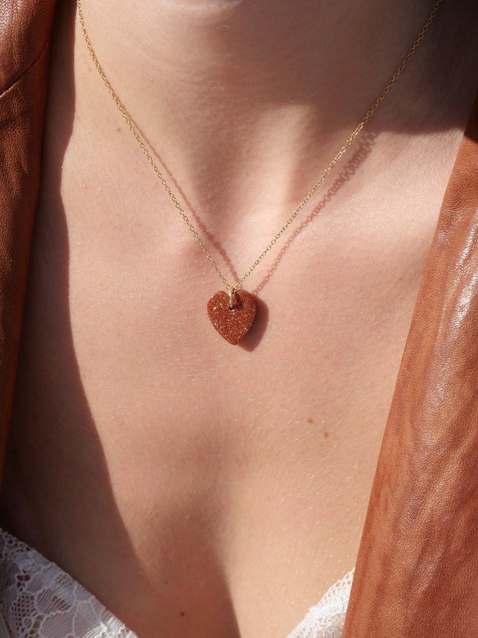 collier cœur femme en gold filled