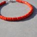 Bracelet en pierres naturelles orange pour homme