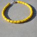 Bracelet homme en pierres naturelles jaune