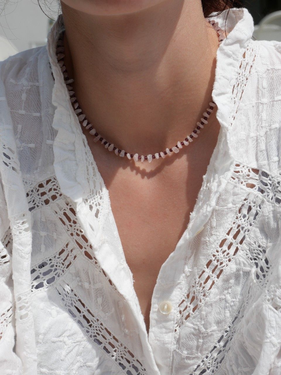 Collier femme en pierres naturelles