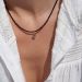 Collier femme en pierres naturelles bleues