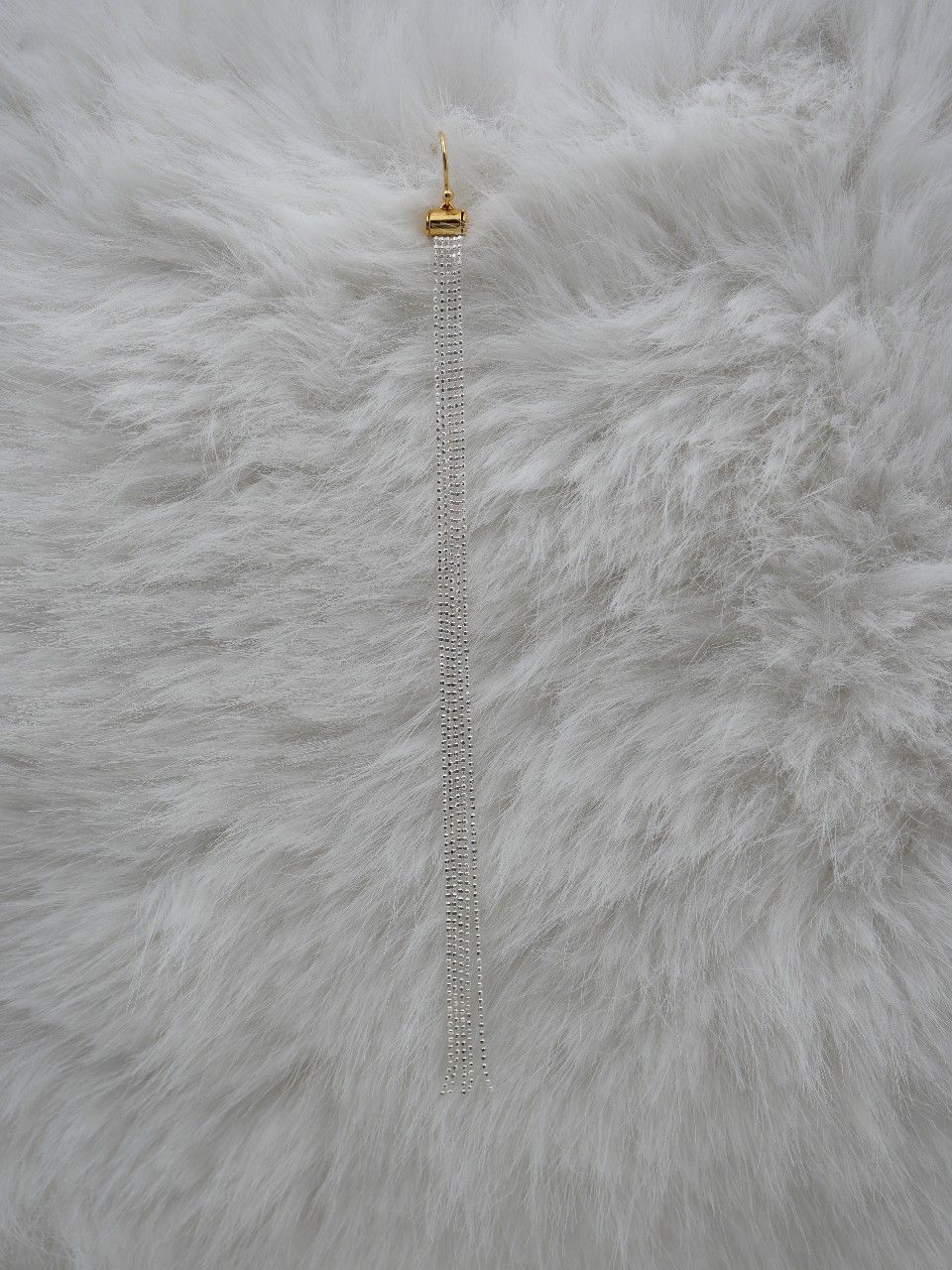 boucles d'oreille femme longue, mono boucle, boucles d'oreilles en argent 925