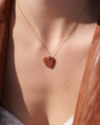 collier cœur femme en gold filled