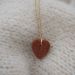 collier femme fin en gold filled et pierre marron