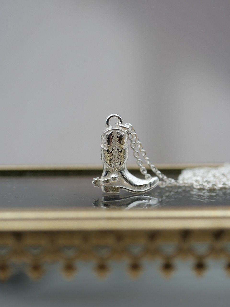 Collier en argent 925 tendance western, cowboy