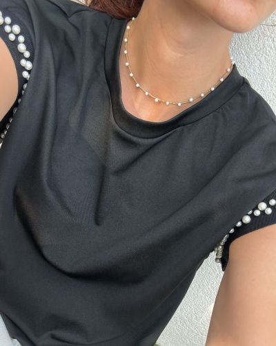 Collier ras de cou femme sur cordon