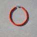 Bracelet en pierres naturelles orange pour homme