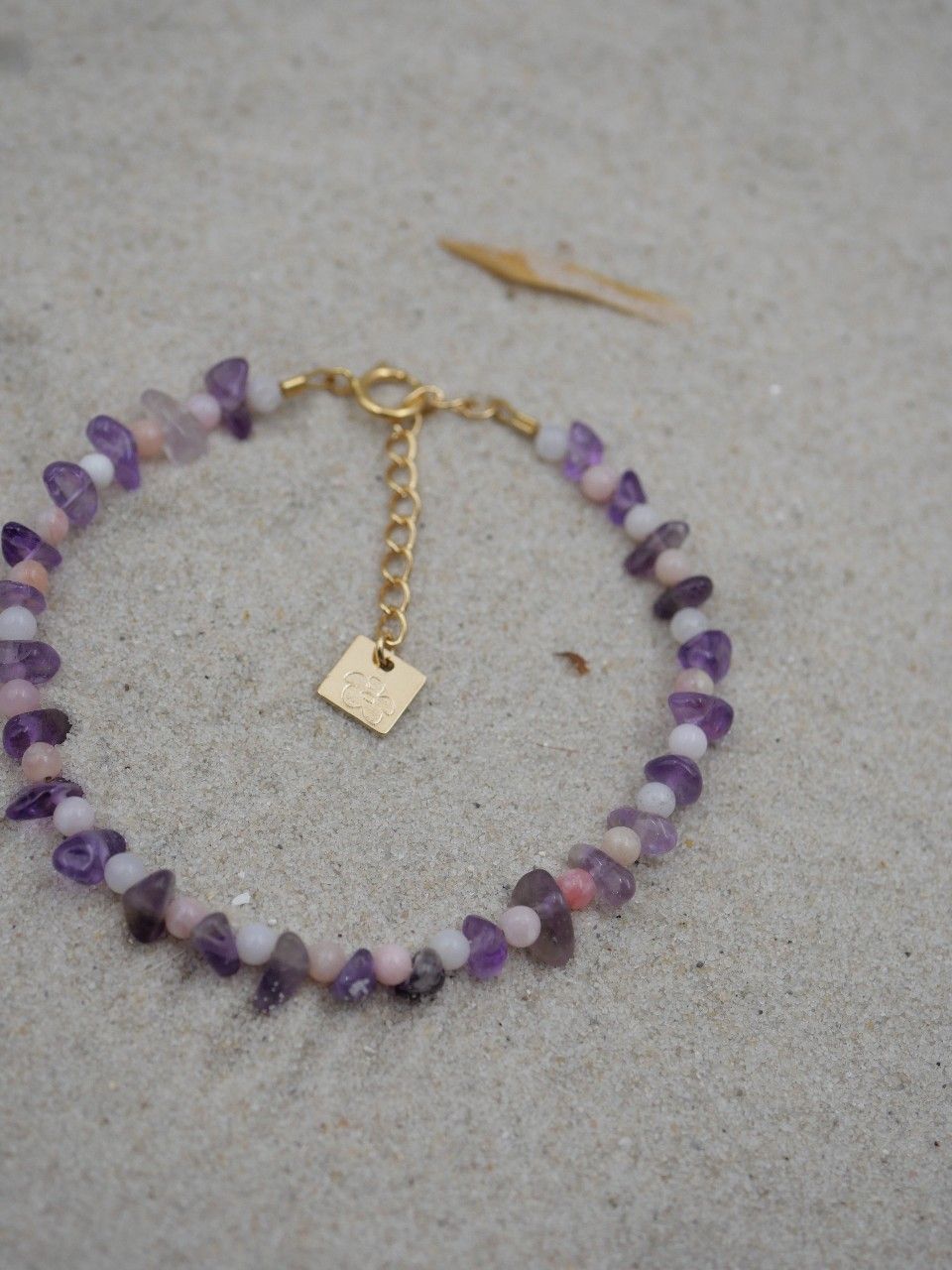 Bracelet violet en pierres naturelles