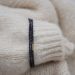 bracelet triple rang en pierres naturelles bleues et plaqué or 3 microns