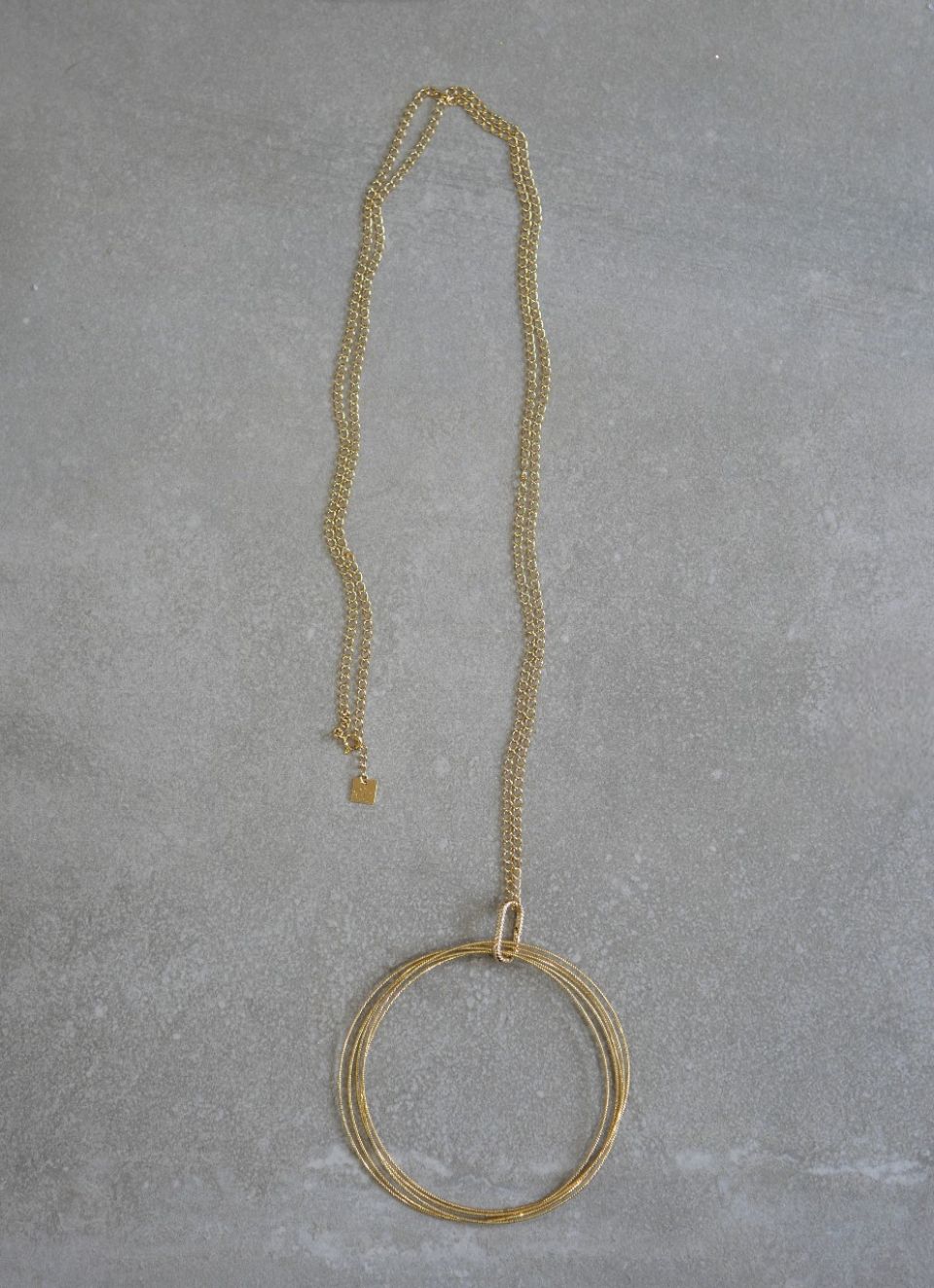 collier long plaqué or 3 microns