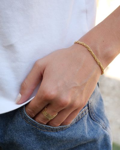 bracelet plaqué or 3 microns