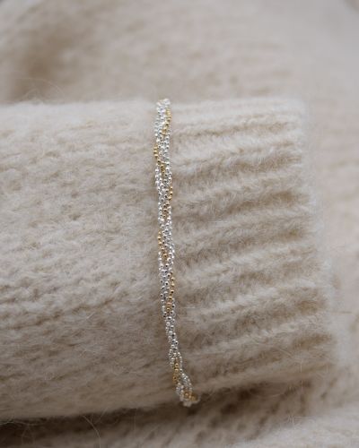 bracelet argent et doré femme