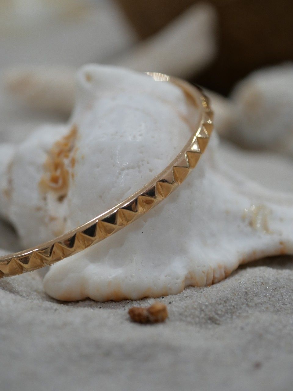 Bracelet jonc femme plaqué or 3 microns