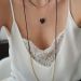 collier femme fin en pierres naturelles bleues
