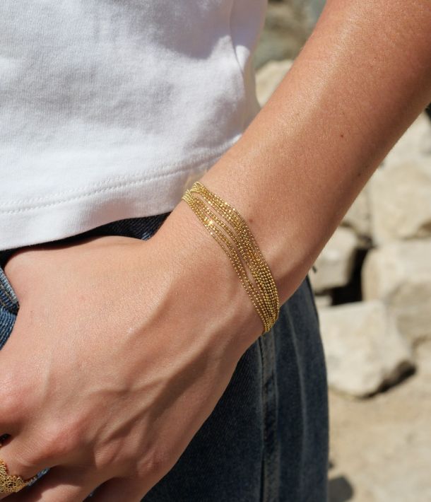 bracelet femme plaqué or 3 microns