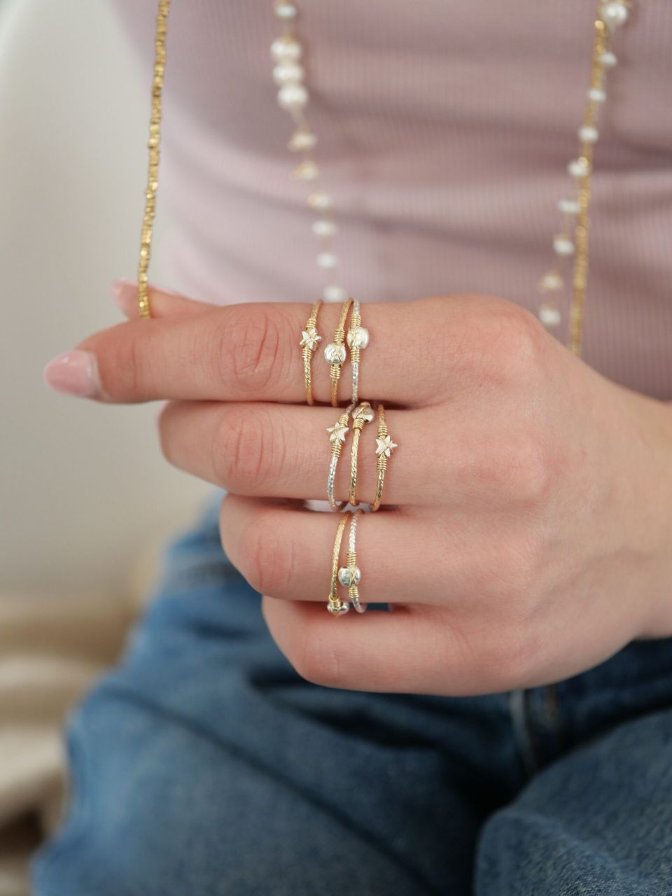 Bague fine femme ajustable