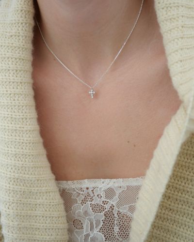 Collier femme fin en argent massif