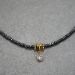 Collier fin en pierres semi précieuses et gold filled