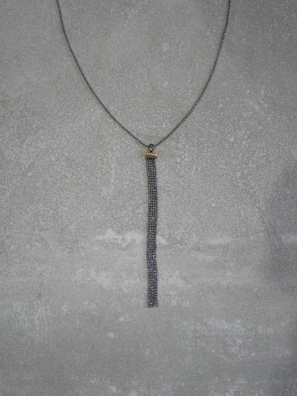 collier femme fin en argent 925 rhodié noir