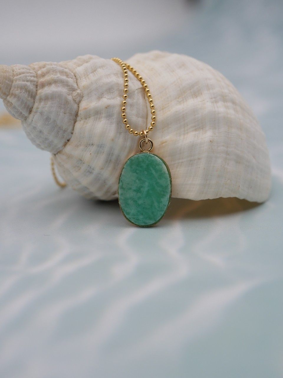 Collier en gold filled et pierres naturelles