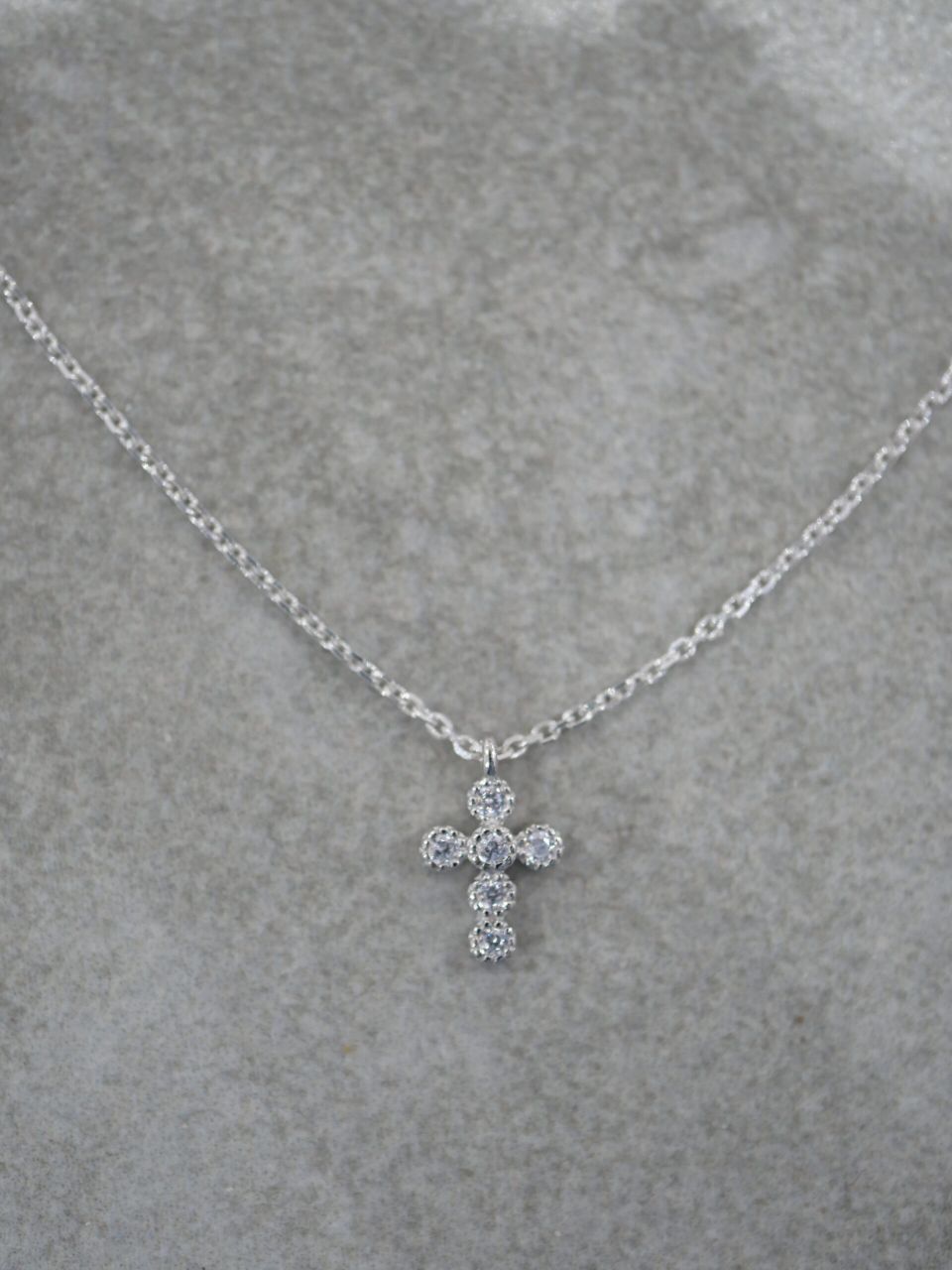collier femme en argent 925 avec croix