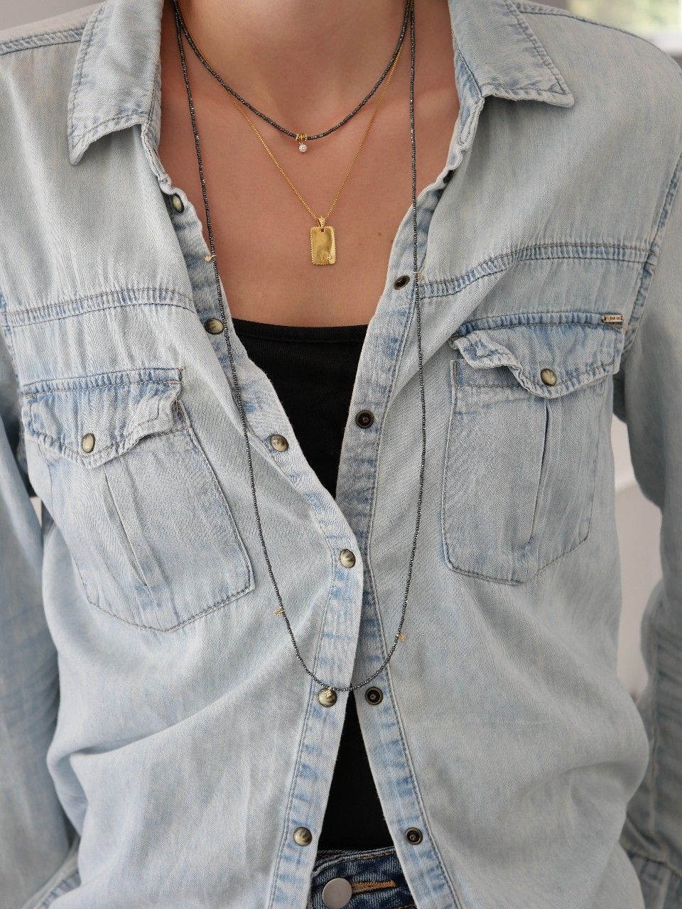 collier femme en gold filled