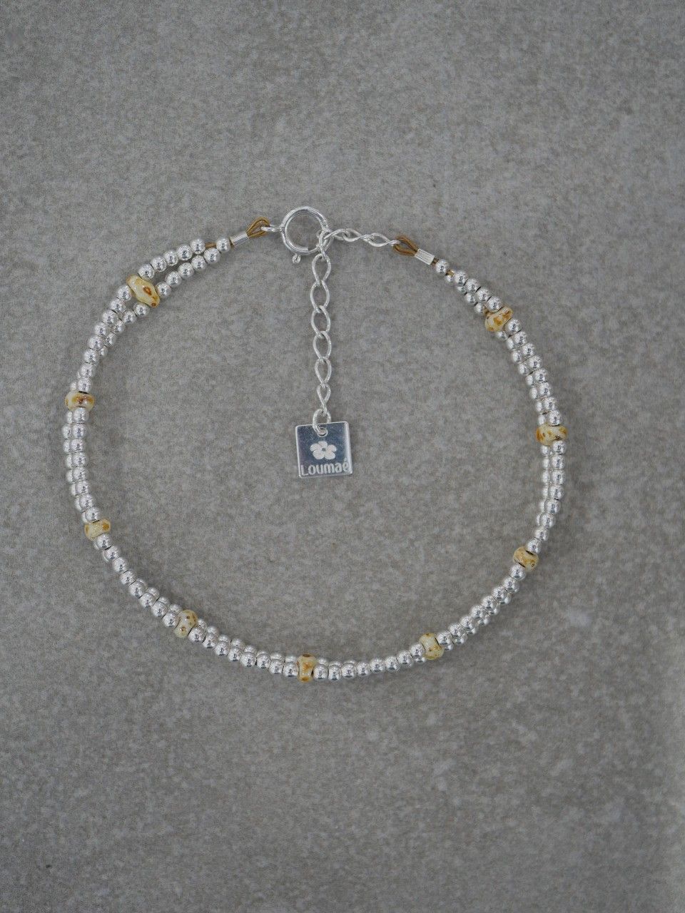 bracelet femme double rang en argent massif