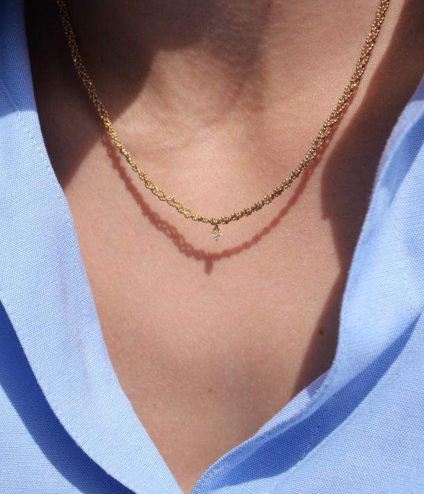 Collier Shelly Collier tressé avec 3 chaine plaquées or 3 microns