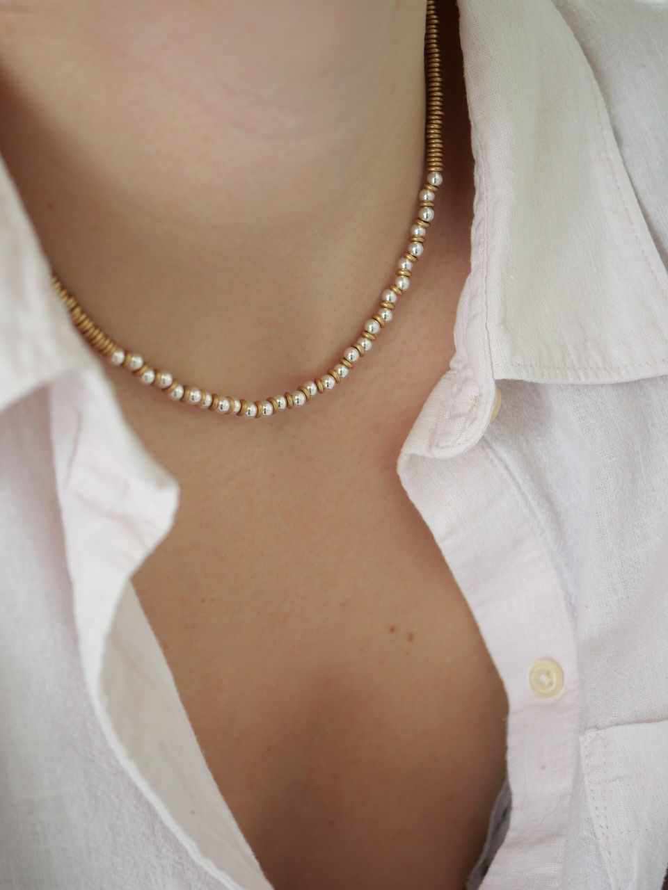 collier doré femme