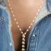 Collier long femme en argent 925 et perle de culture