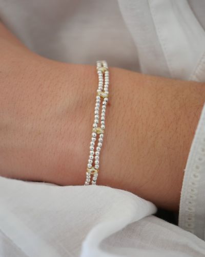 bracelet femme double rang en argent 925