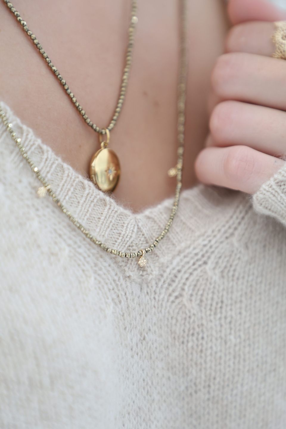 sautoir femme en pierres naturelles