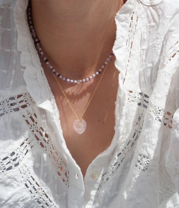 Collier femme en pierres naturelles