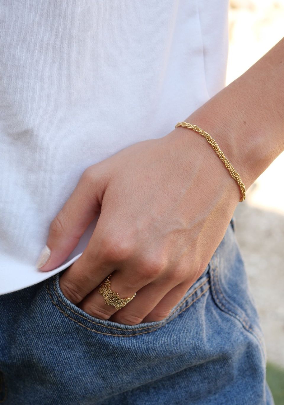 bracelet plaqué or 3 microns