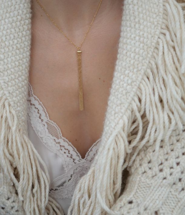 Collier raffiné plaqué or 3 microns