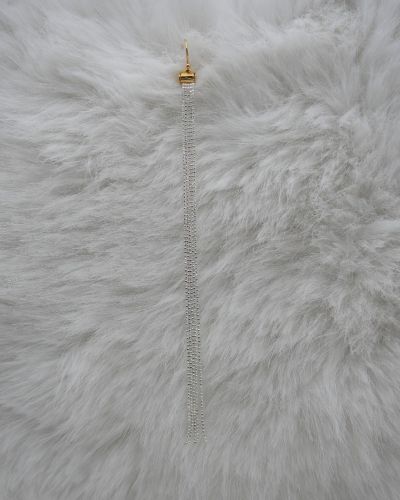 mono boucle femme longue en argent 925