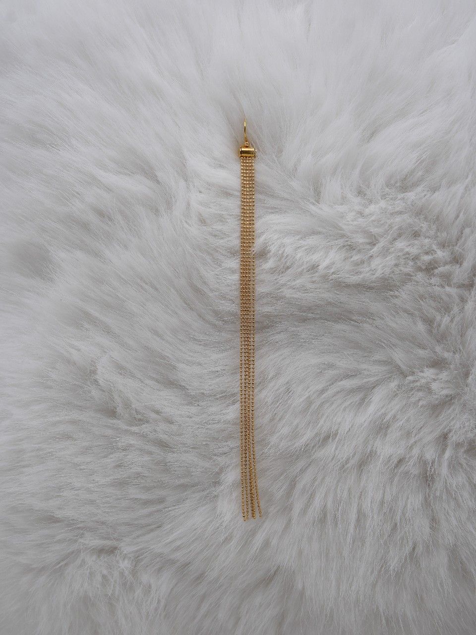 mono boucle longue plaquée or 3 microns