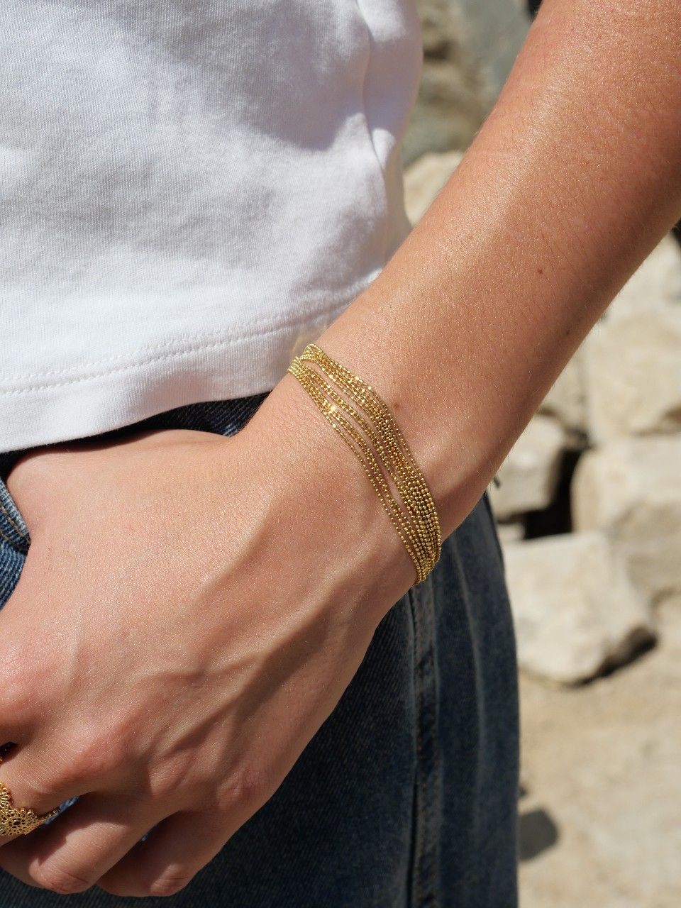 bracelet femme plaqué or 3 microns