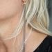 boucles d'oreille femme longue, mono boucle
