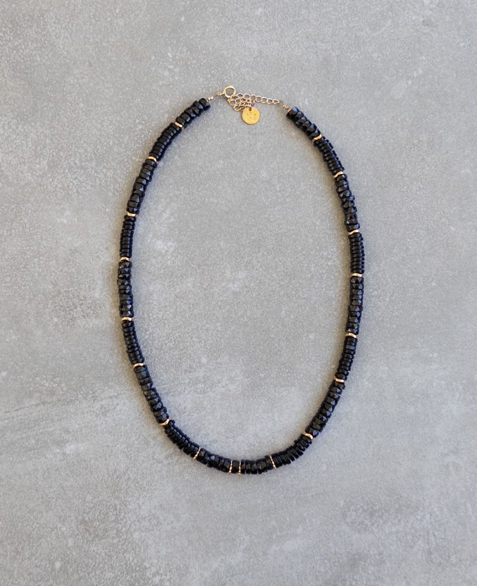 collier femme noir