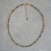 Collier en Gold filled fin en perle multicolore et plaqué or 3 microns, collier fait main