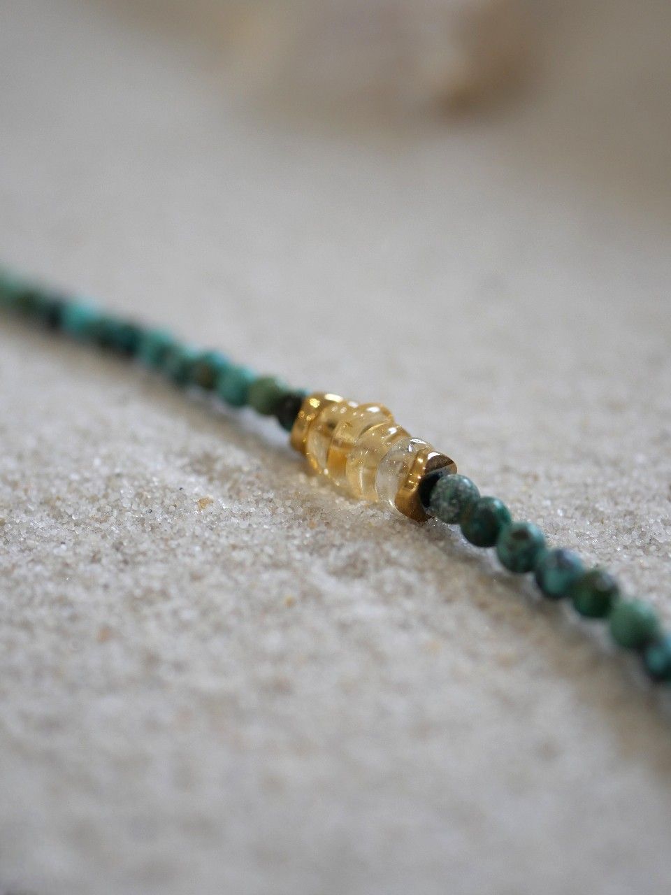 bijoux 3 en 1, sautoir en pierres naturelles