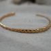 Bracelet jonc femme plaqué or 3 microns