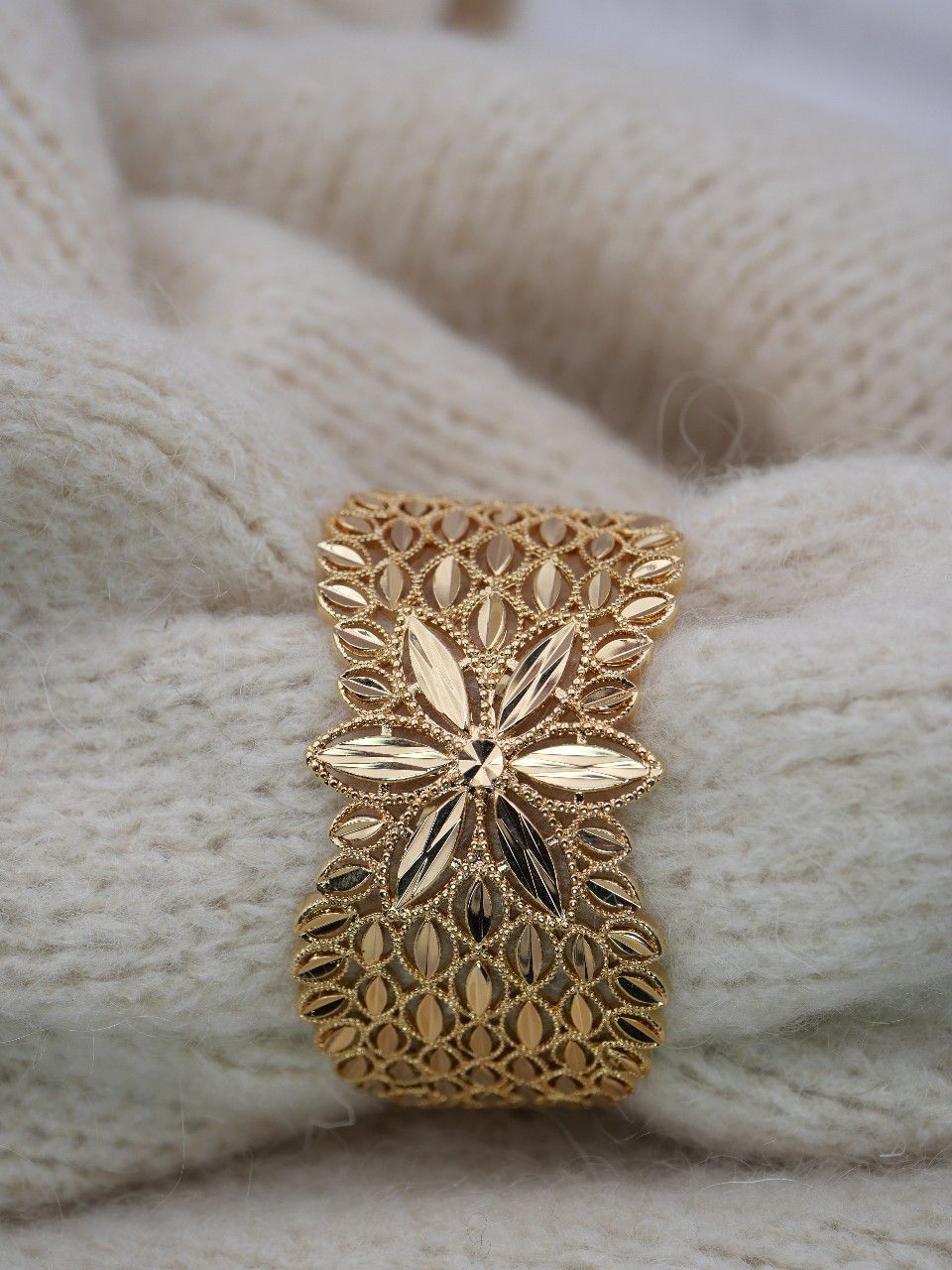 bracelet manchette plaqué or 3 microns