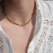 Collier en Gold filled ras de cou fin en perles multicolores