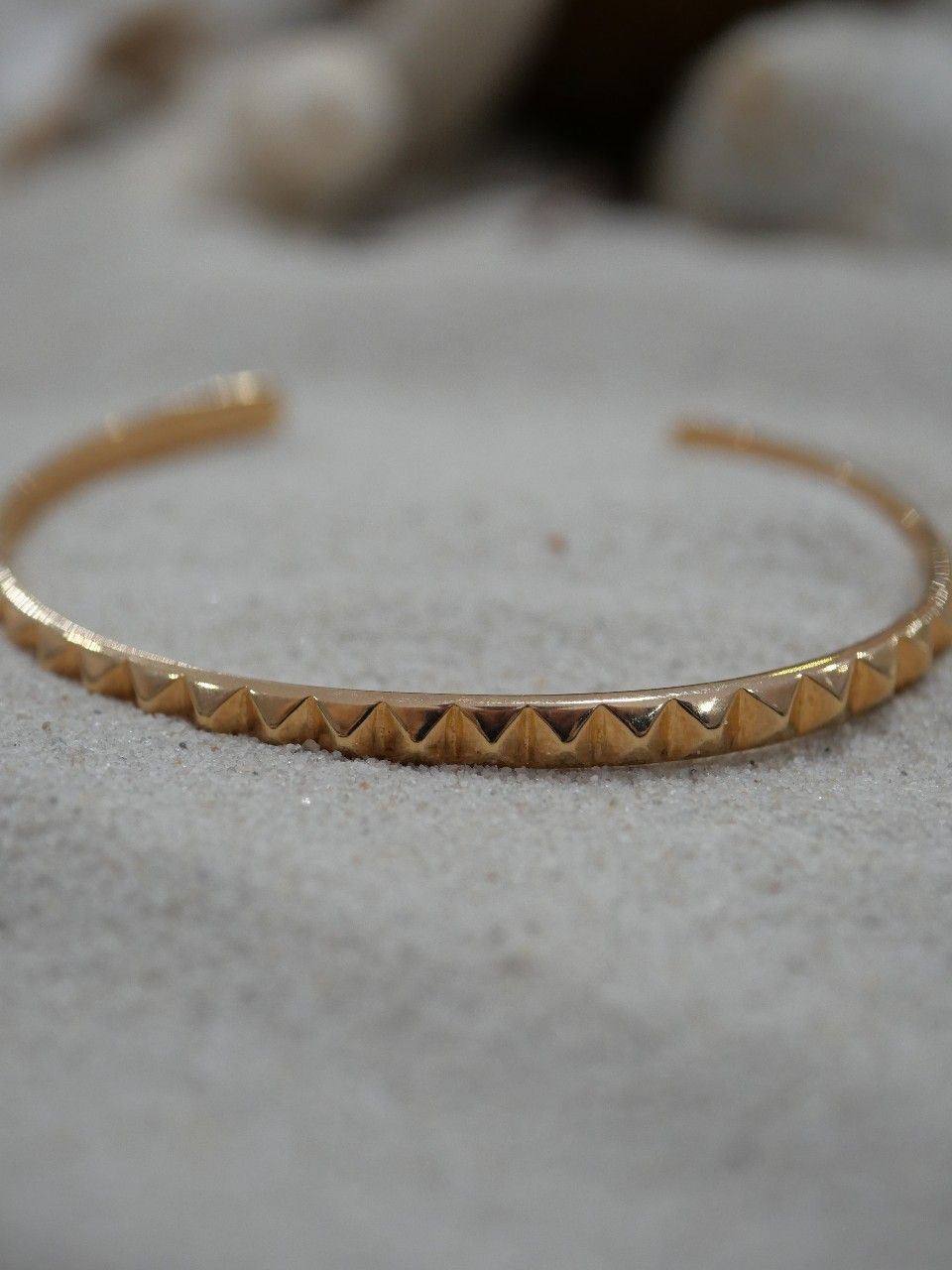 Bracelet jonc femme plaqué or 3 microns