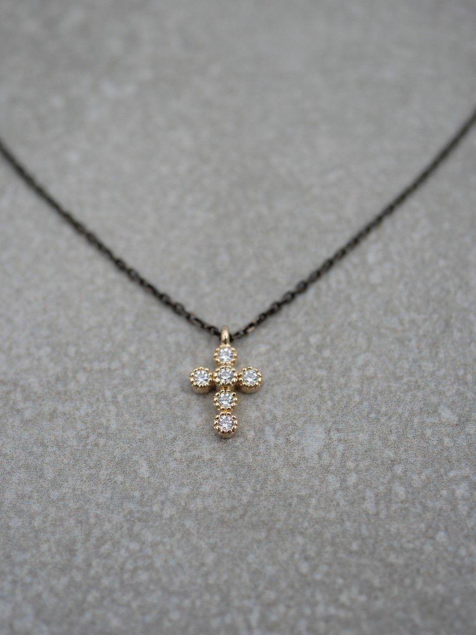 collier ras de cou en argent 925 rhodié noir