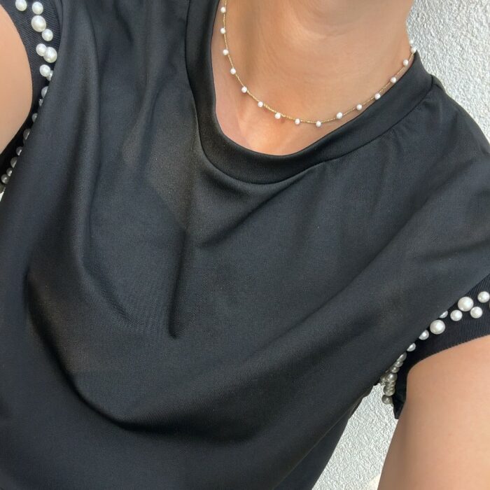 Collier ras de cou femme sur cordon